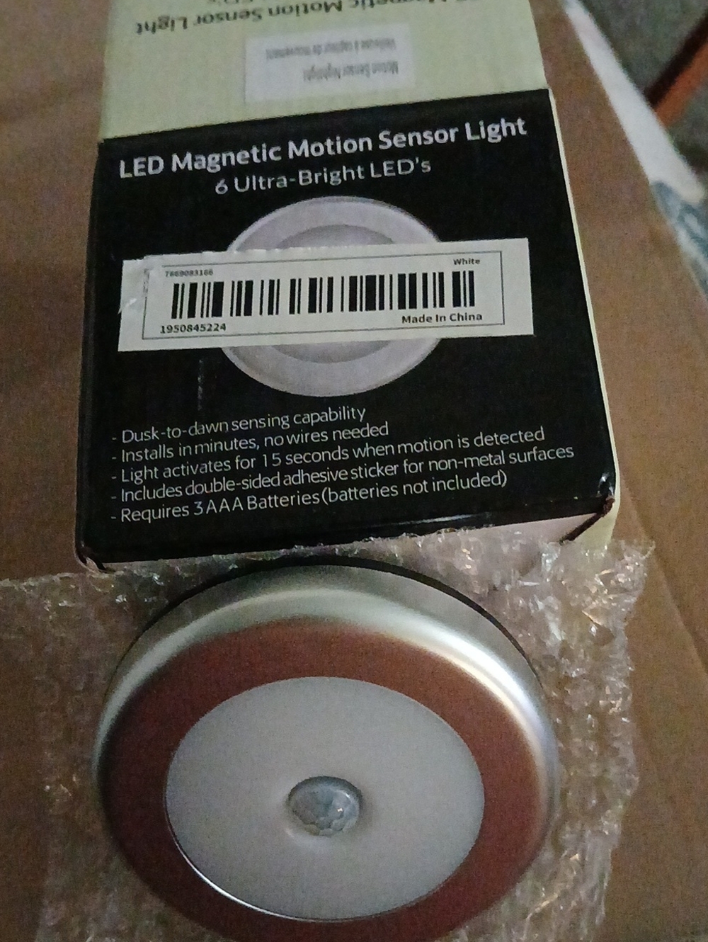 Magnetic Motion Sensor Reading Light - Brushed Silver